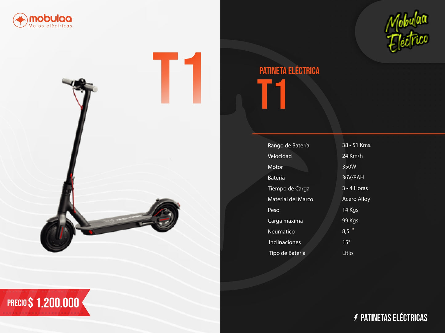 PATINETA ELECTRICA T1