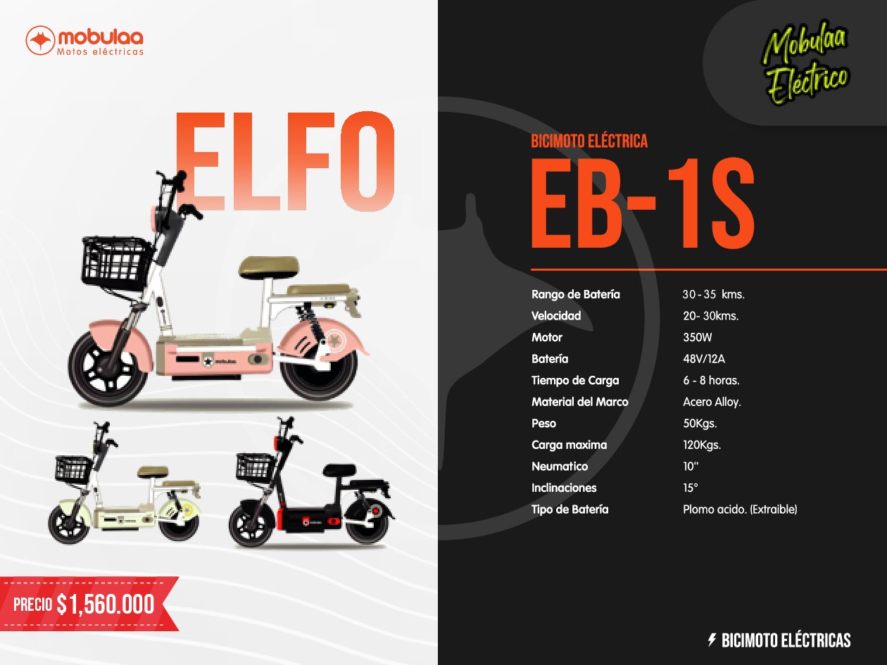 BICIMOTO ELECTRICA ELFO 1S