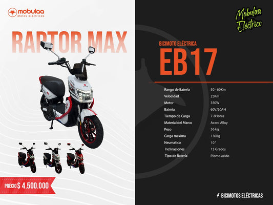 BICIMOTO ELECTRICA RAPTOR MAX