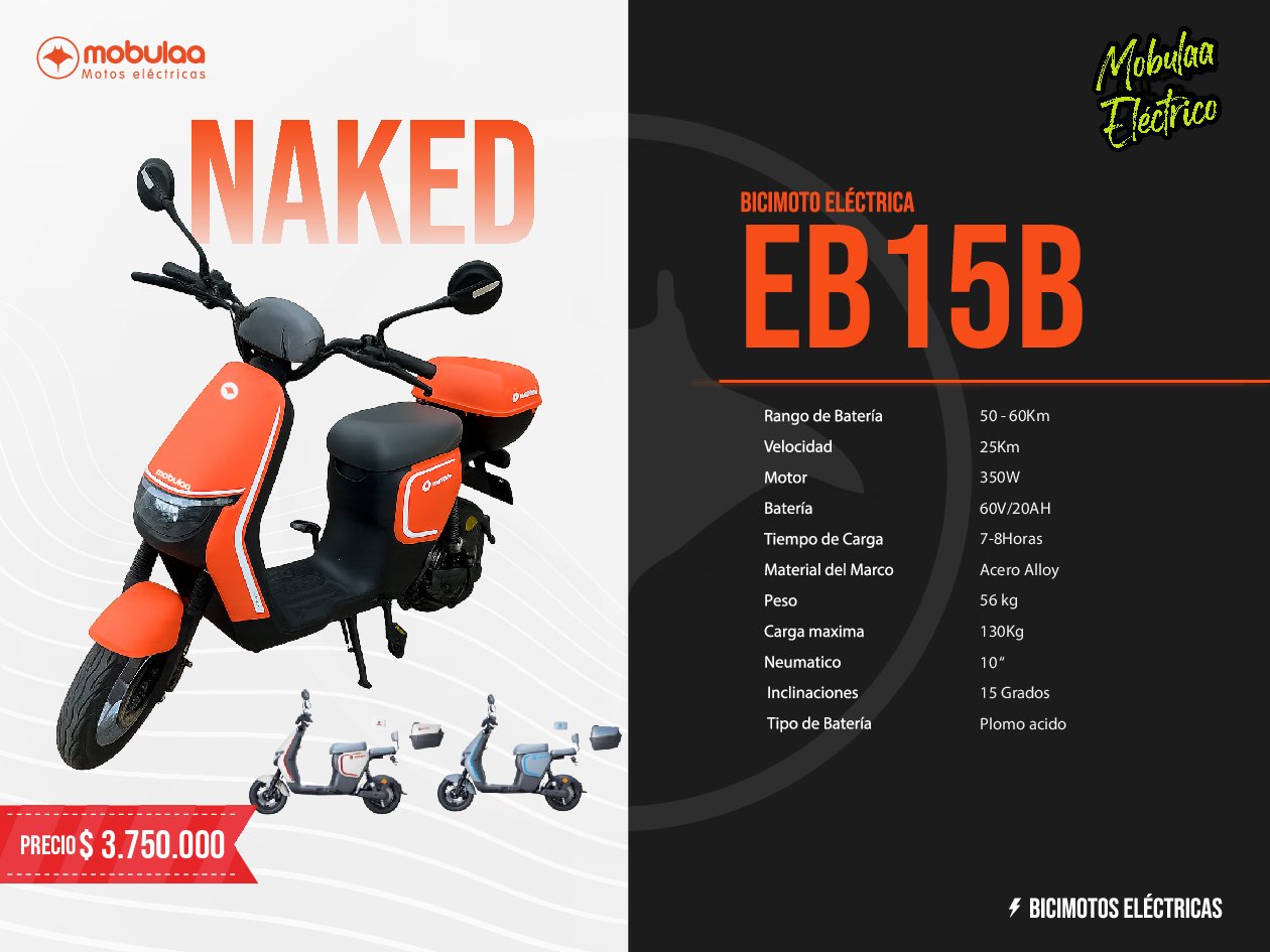 BICIMOTO ELECTRICA NAKED EB 15B