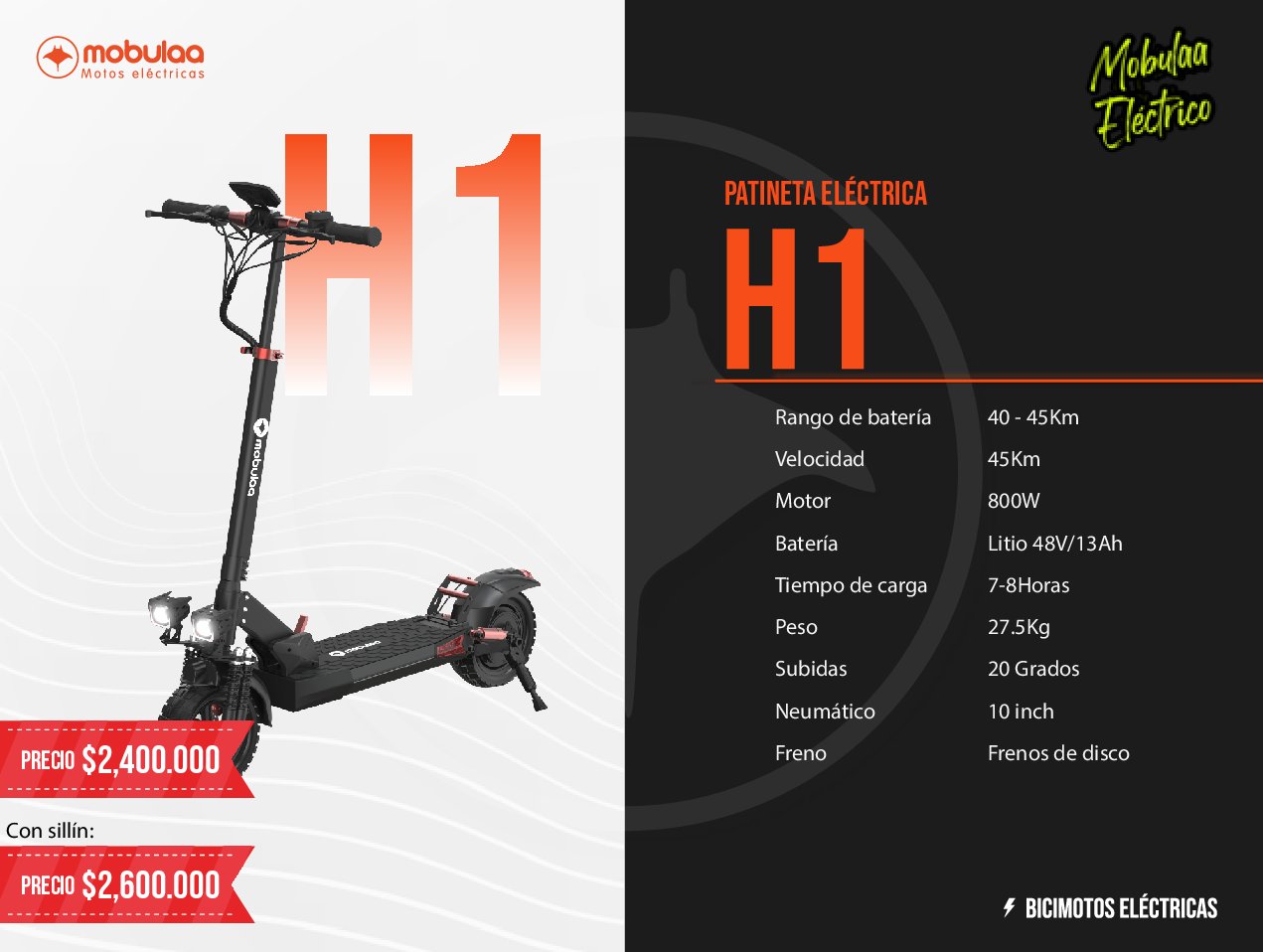 PATINETA ELECTRICA H1