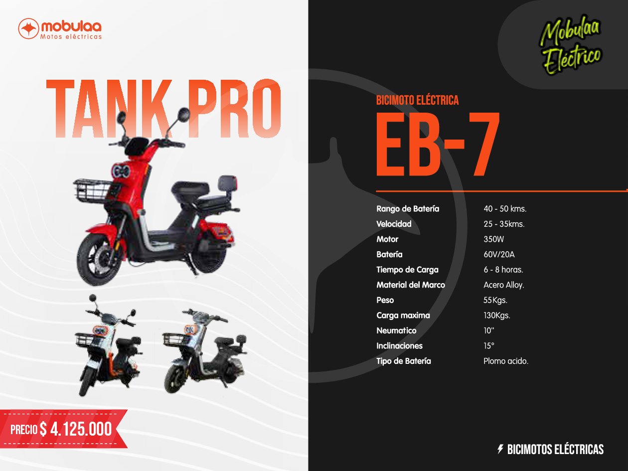 BICIMOTO ELECTRICA TANK PRO