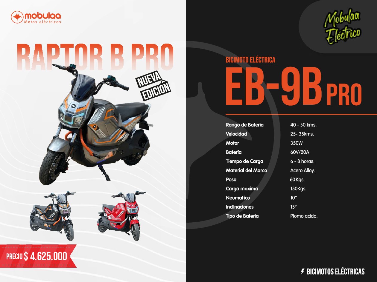 BICIMOTO ELECTRICA RAPTOR B PRO