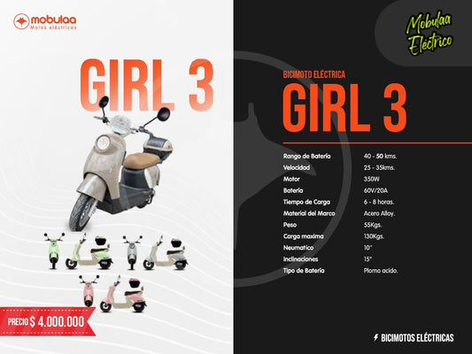 BICIMOTO ELECTRICA GIRL 3