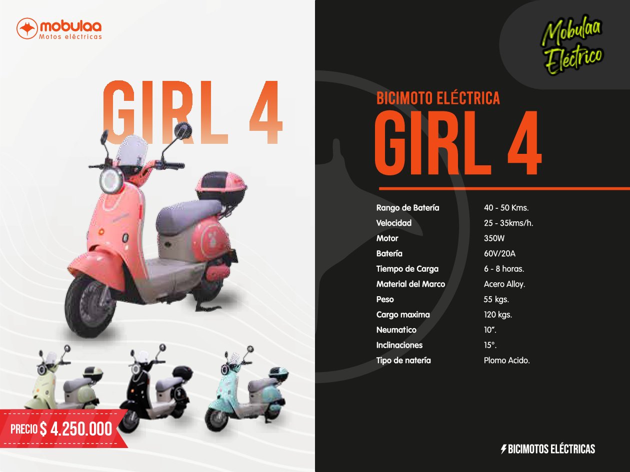 BICIMOTO ELECTRICA GIRL 4