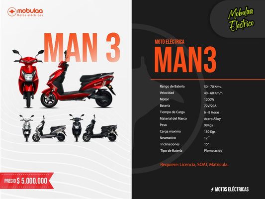 BICIMOTO ELECTRICA MAN 3
