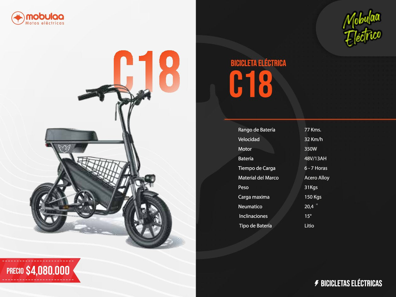 BICICLETA ELECTRICA C18